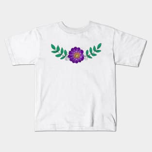 purple flower Kids T-Shirt